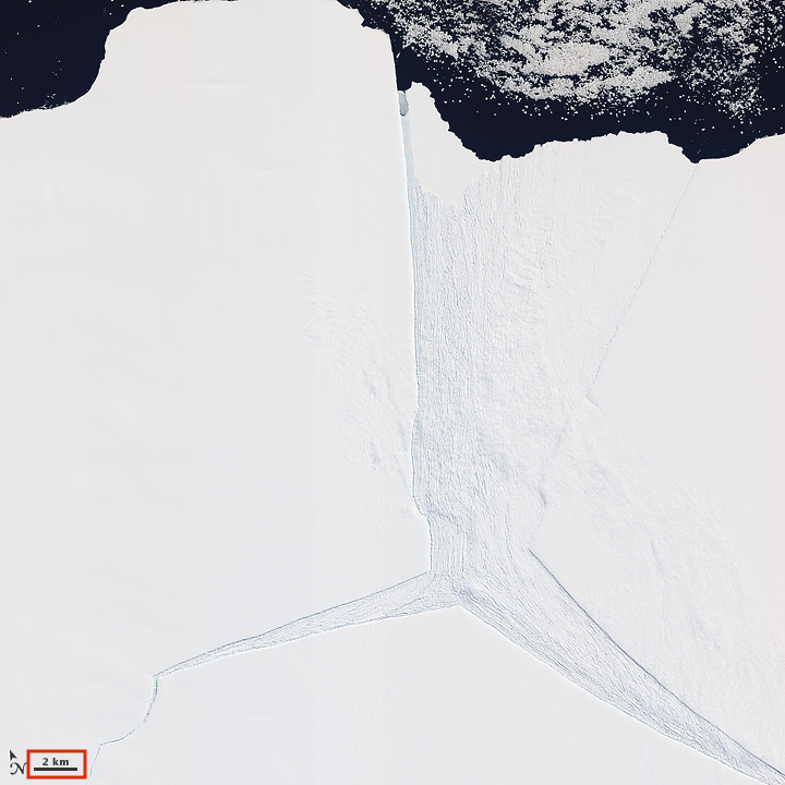 南極大陸東部的阿里梅冰架（Amery Ice Shelf）（圖／NASA Earth Observatory／公有領域）