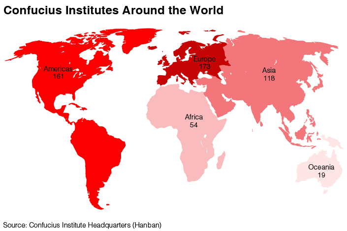 中國在世界各地廣設孔子學院（圖／The Ohio State University）