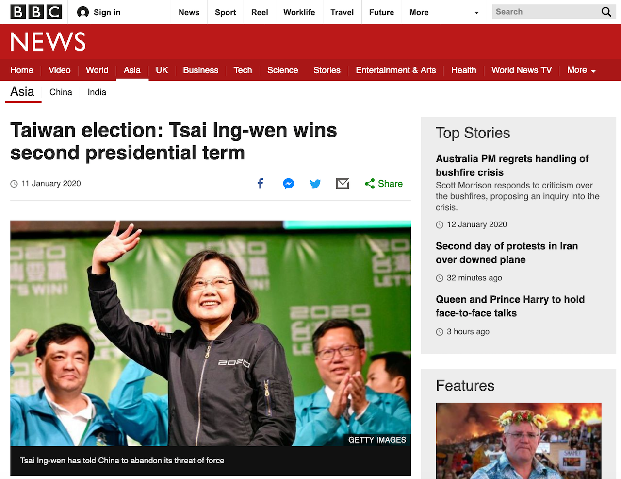 蔡英文接受BBC專訪 十大重點摘要在此