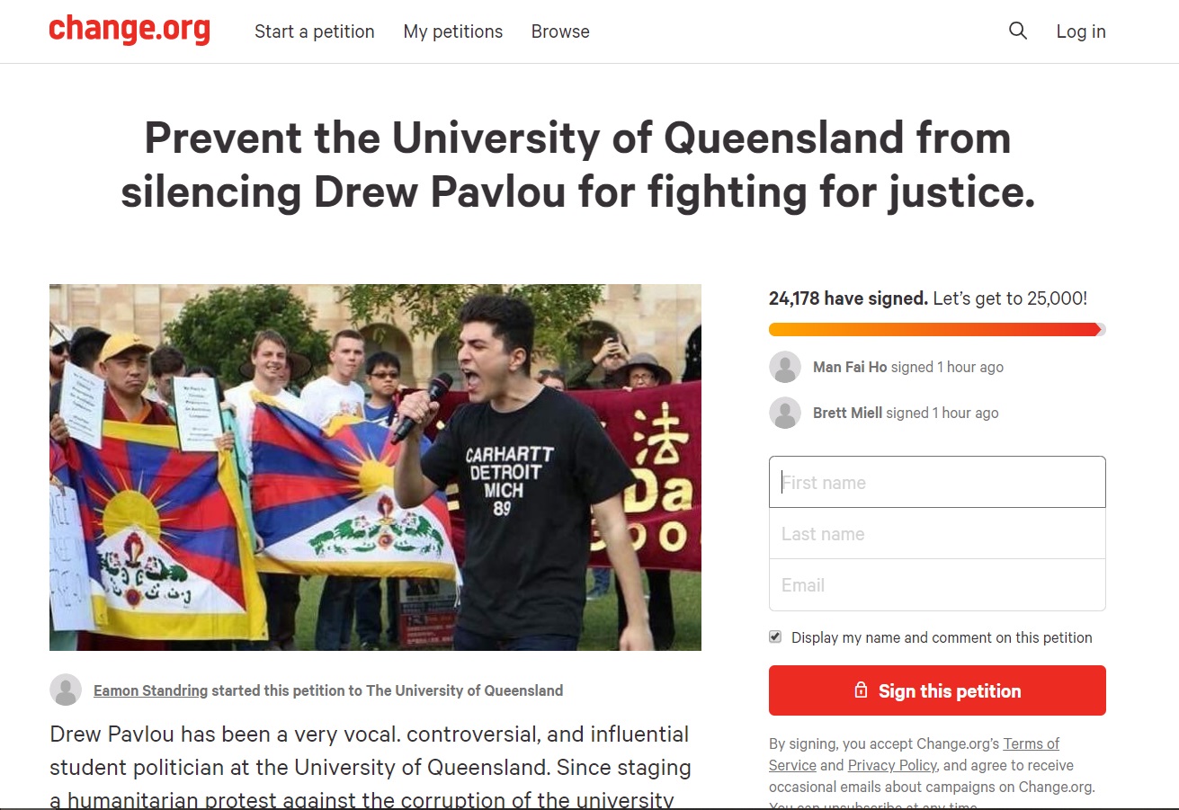 澳洲抗中大學生恐遭昆士蘭大學開除