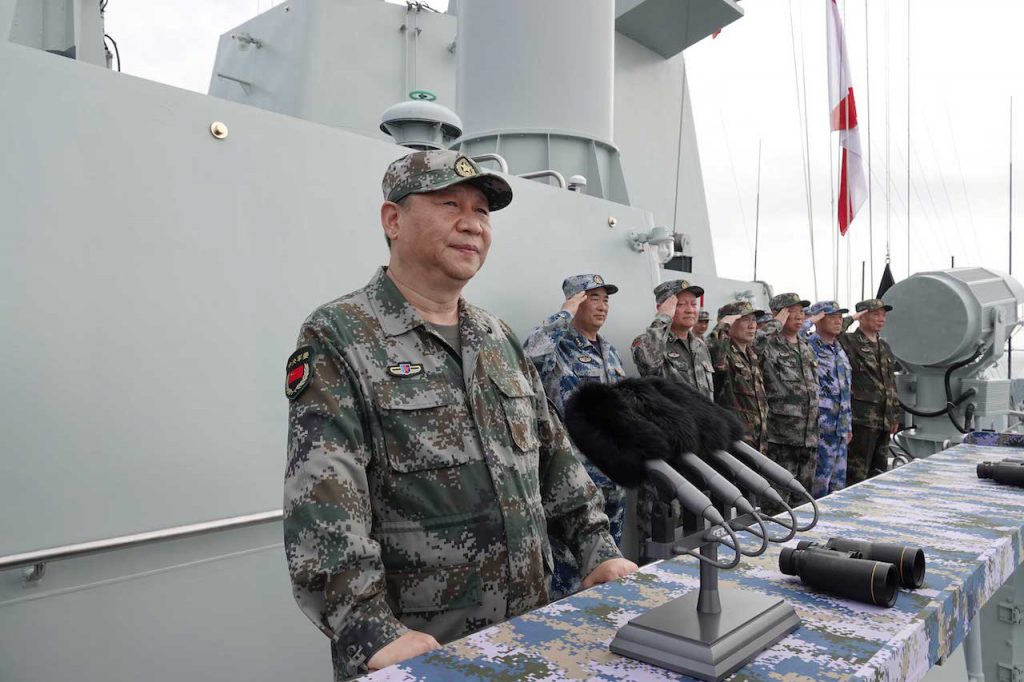 習近平、解放軍南中國海軍演（圖／中國國防部）