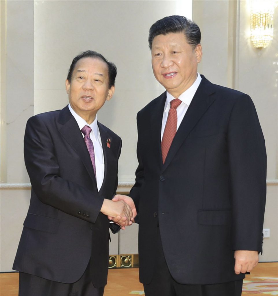 二階俊博、習近平 Xi Toshihiro Nikai（圖／中央社・共同社）