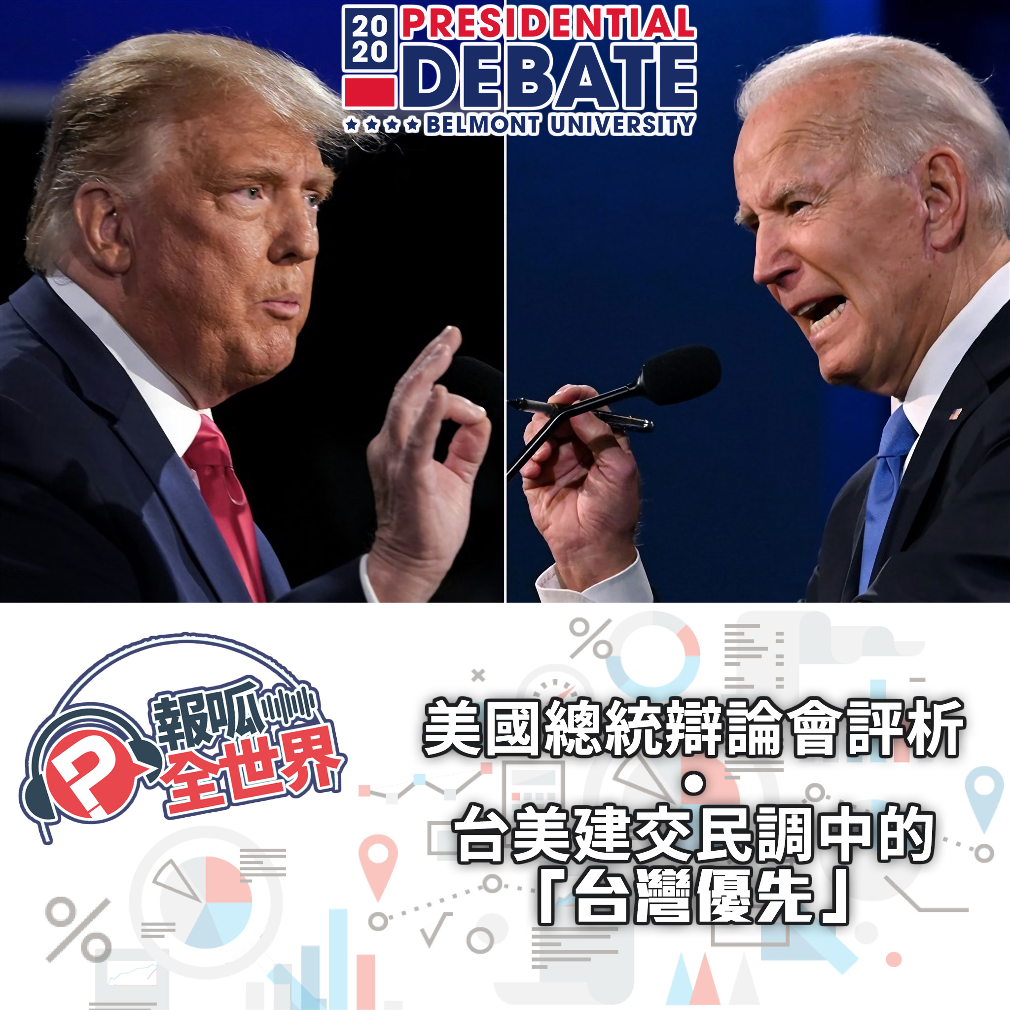 【報呱全世界】EP26 – 美國總統辯論會評析．台美建交民調中的「台灣優先」