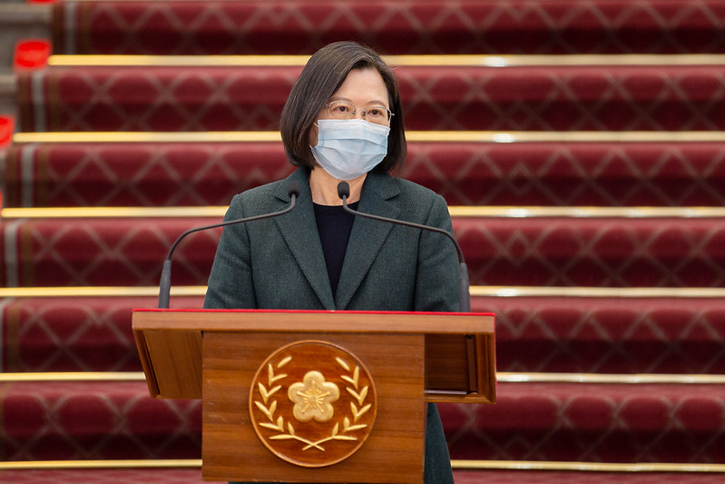 蔡英文總統新春國安談話：和平的關鍵鑰匙在中國手上