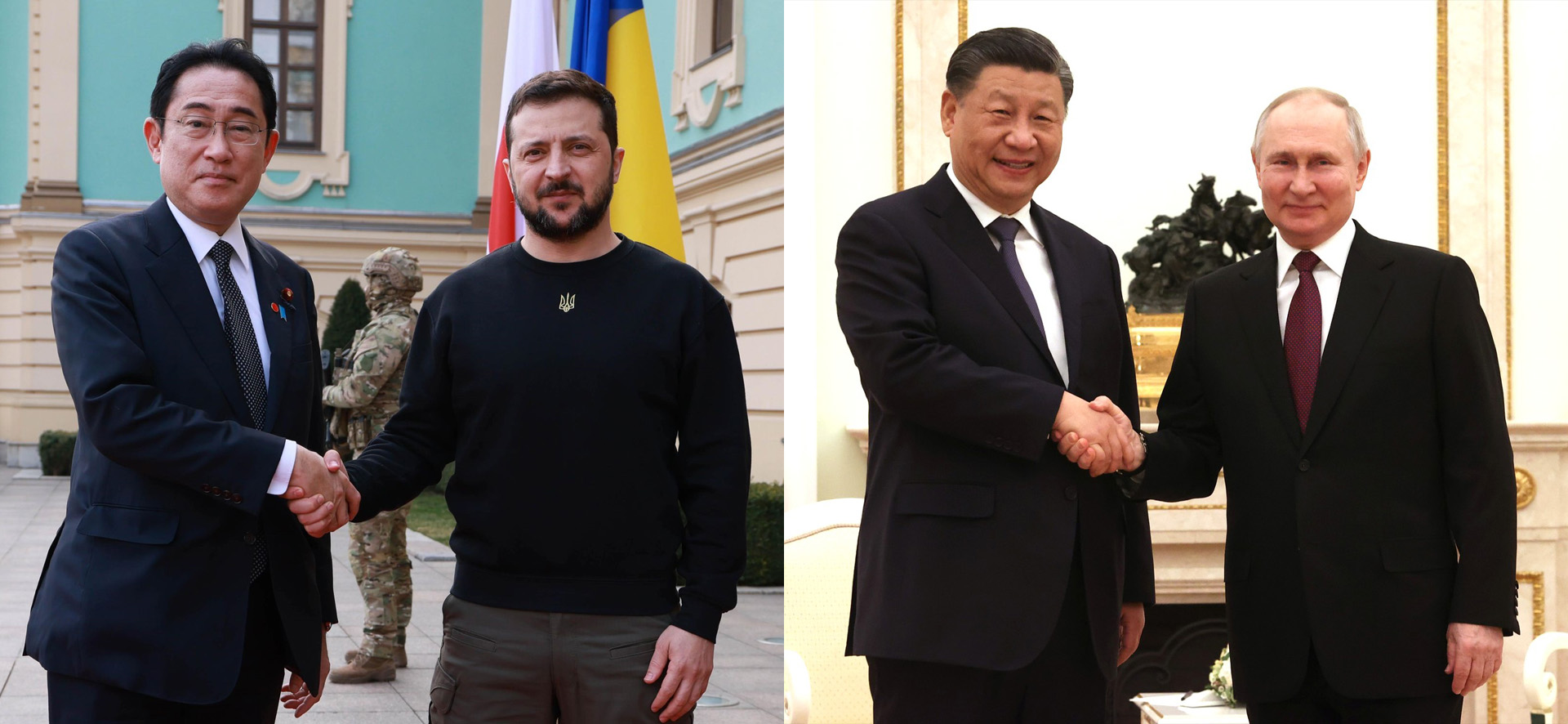 就敵對位置：日中元首分別造訪交戰國首都