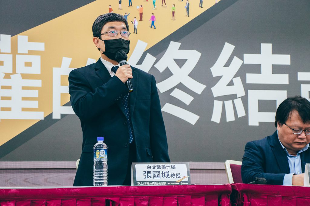 張國城表示，台灣必須建立一個能夠自豪、光榮的符號，才能使人民願意為了台灣而戰／圖：台灣獨立建國聯盟提供。