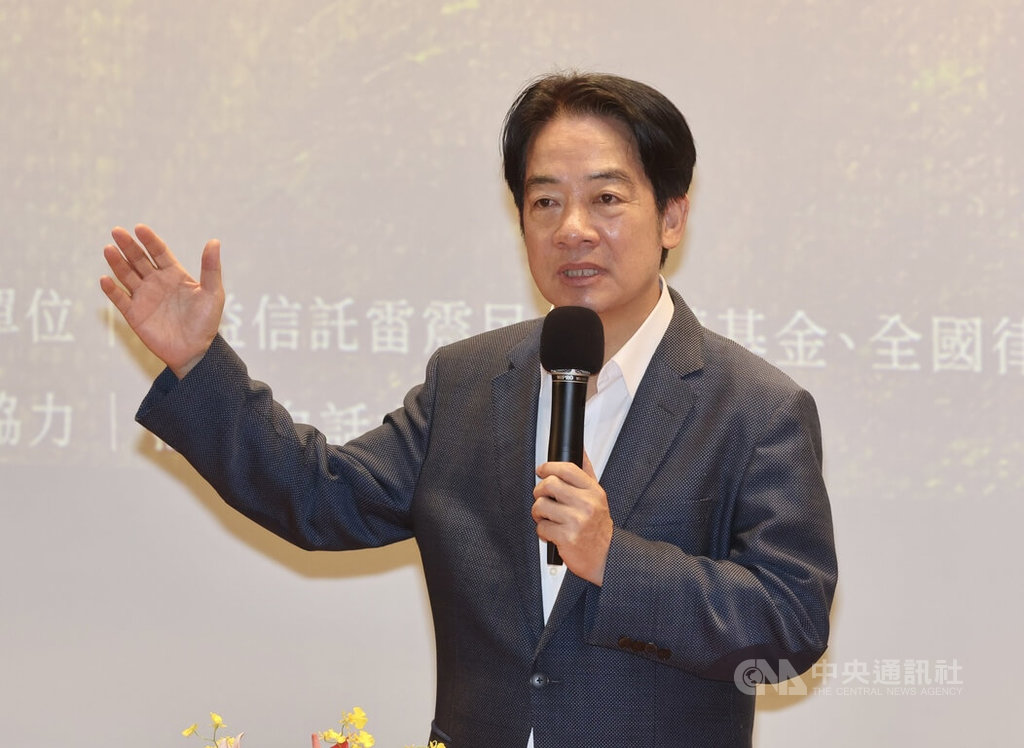 賴清德表示，若台灣任何政治領袖仍然認為接受一中原則的九二共識就能得到和平，這是自欺欺人。／圖：中央社